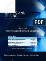 Tariffs and Pricing of Water in Malaysian