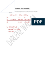 Answers Equilibrium Solutions and KSP