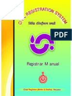 Manual On Civil Registration System