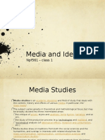 Media and Ideology: Npf561 - Class 1