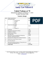 Conference Tentative Budget