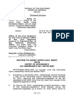 Motion To Admit With Entry of Appearance (Reed)