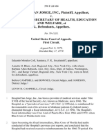 Hospital San Jorge, Inc. v. United States Secretary of Health, Education and Welfare, 598 F.2d 684, 1st Cir. (1979)