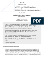 Margaret Austin, Etc. v. Unarco Industries, Inc., 705 F.2d 1, 1st Cir. (1983)