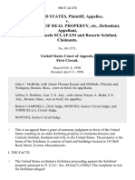 United States v. One Parcel of Real Property, Etc., Appeal of Carmela Sclafani and Rosario Sclafani, 900 F.2d 470, 1st Cir. (1990)