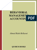 Belkaoui Behavioral Management Accounting