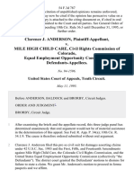 Clarence J. Anderson v. Mile High Child Care, Civil Rights Commission of Colorado, Equal Employment Opportunity Commission, 54 F.3d 787, 10th Cir. (1995)