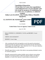 Dallas Lyle Ellison, Alice Pauline Ellison v. E.I. Dupont de Nemours and Company, 936 F.2d 582, 10th Cir. (1991)