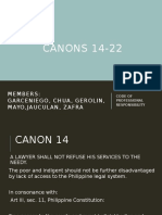 Canons 14 - 22