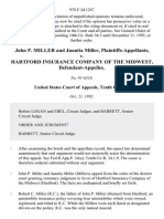 John P. Miller and Juanita Miller v. Hartford Insurance Company of The Midwest, 978 F.2d 1267, 10th Cir. (1992)