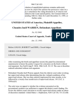 United States v. Chandra Inell Warren, 986 F.2d 1431, 10th Cir. (1993)