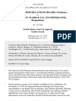 National Labor Relations Board v. Montgomery Ward & Co., Incorporated, 554 F.2d 996, 10th Cir. (1977)