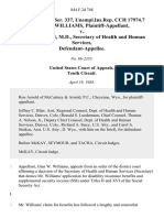 21 Soc - Sec.rep - Ser. 337, Unempl - Ins.rep. CCH 17974.7 Glen W. Williams v. Otis R. Bowen, M.D., Secretary of Health and Human Services, 844 F.2d 748, 10th Cir. (1988)