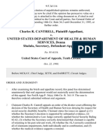 Charles R. Cantrell v. United States Department of Health & Human Services, Donna Shalala, Secretary, 9 F.3d 116, 10th Cir. (1993)