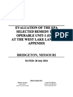 Evaluation of The Epa Selected Remedy For Operable Unit-1 (Ou-1) - Appendix