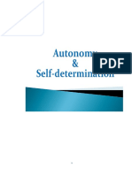 Autonomy & Self-Determination