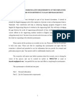 A Study On On-Job Communicative Requirements of The Employees of Private Sectors With Reference To Kanchipuram District