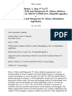 Bankr. L. Rep. P 71,177 in Re Eliseo J. Matos and Margarette W. Matos, Debtors. Gwinnett Bank & Trust Company v. Eliseo J. Matos and Margarette W. Matos, 790 F.2d 864, 11th Cir. (1986)