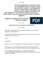 Brooke Quinn, Terrence Quinn and Brian Quinn v. Federal Kemper Life Assurance Company, 99 F.3d 402, 2d Cir. (1995)