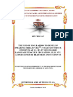 The Use of Simulation To Develop Speaking Skills For Third Year Fast Track Students at Faculty of English Language Teacher Education Ulis - Khúc Kim Lan - Qh.1.e