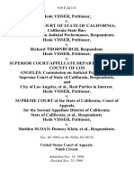 Henk Visser v. Supreme Court of State of California California State Bar Commission on Judicial Performance, Henk Visser v. Richard Thornburgh, Henk Visser v. Superior Court/appellate Department for the County of Los Angeles Commission on Judicial Performance Supreme Court of State of California, and City of Los Angeles, Real Parties in Interest. Henk Visser v. Supreme Court of the State of California Court of Appeals, for the Second Appellate District of California State of California, Henk Visser v. Sheldon Sloan Demsey Klein, 919 F.2d 113, 2d Cir. (1990)