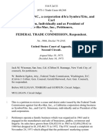 Ger-Ro-Mar, Inc., A Corporation D/B/A Symbra'ette, and Carl G. Simonsen, Individually and As President of Ger-Ro-Mar, Inc. v. Federal Trade Commission, 518 F.2d 33, 2d Cir. (1975)