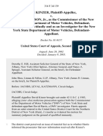 David Kinzer v. Richard E. Jackson, Jr., as the Commissioner of the New York State Department of Motor Vehicles, David Harris, Individually and as an Investigator for the New York State Department of Motor Vehicles, 316 F.3d 139, 2d Cir. (2003)