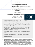 Martin Camacho v. Symra D. Brandon and City of Yonkers, New York, Gordon Burrows, Individually and John Spencer, Individually, 317 F.3d 153, 2d Cir. (2003)