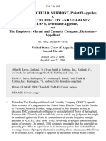 Town of Springfield, Vermont v. United States Fidelity and Guaranty Company, and The Employers Mutual and Casualty Company, 794 F.2d 802, 2d Cir. (1986)