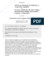 Nationwide Mutual Insurance Company, a Corporation v. Fidelity & Casualty Company of New York, a Corporation, and United States Fidelity and Guaranty Company, a Corporation, 286 F.2d 91, 3rd Cir. (1961)