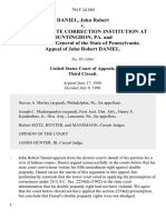 Daniel, John Robert v. Warden, State Correction Institution at Huntingdon, Pa. and The Attorney General of The State of Pennsylvania. Appeal of John Robert Daniel, 794 F.2d 880, 3rd Cir. (1986)