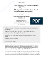 United States of America Ex Rel. Edwin Gockley v. David N. Myers, Superintendent, State Correctional Institution, Graterford, Pennsylvania, 450 F.2d 232, 3rd Cir. (1972)