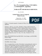 25 Soc - Sec.rep - Ser. 271, Unempl - Ins.rep. CCH 14601a Mary E. Rogerson v. Secretary of Health and Human Services, 872 F.2d 24, 3rd Cir. (1989)