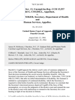 7 Soc - Sec.rep - Ser. 13, Unempl - Ins.rep. CCH 15,557 Harold G. Cogdill v. Richard S. Schweiker, Secretary, Department of Health and Human Services, 743 F.2d 1053, 4th Cir. (1984)