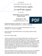 United States v. Thomas G. Heyward, 729 F.2d 297, 4th Cir. (1984)