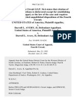 United States v. Darrell L. Avery, Ii, United States of America v. Darrell L. Avery, II, 996 F.2d 1212, 4th Cir. (1993)