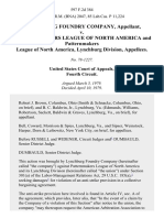 Lynchburg Foundry Company v. Patternmakers League of North America and Patternmakers League of North America, Lynchburg Division, 597 F.2d 384, 4th Cir. (1979)