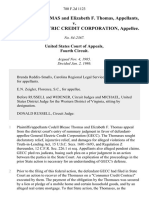 Codell Blease Thomas and Elizabeth F. Thomas v. General Electric Credit Corporation, 780 F.2d 1123, 4th Cir. (1986)