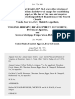 Vonda Ann Walsh v. Virginia Housing Development Authority, and Sovran Mortgage Corporation, 944 F.2d 903, 4th Cir. (1991)