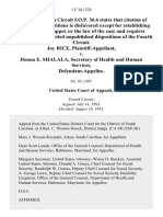 Joy Rice v. Donna E. Shalala, Secretary of Health and Human Services, 1 F.3d 1234, 4th Cir. (1993)