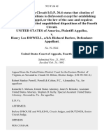 United States v. Henry Lee Howell, A/k/k Richard Barlow, 955 F.2d 42, 4th Cir. (1992)