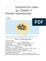 NCERT Solutions For Class-12 Biology Chapter-3 Human Reproduction