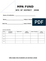 Mpa Fund Form