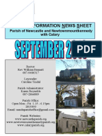 Parish Information News Sheet: Parish of Newcastle and Newtownmountkennedy With Calary