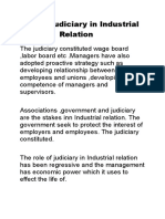 Role of Judiciary in Industrial Relation