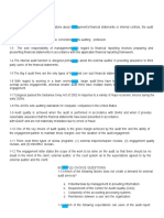 Auditing Theory Questions Chapter 1