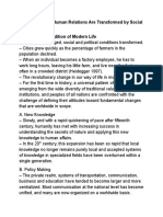 7.3 Explain How Human Relations Are Transformed by Social Systems Change As A Condition of Modern Life