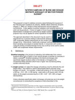 Pqri Draft Guidance On Blend Uniformity and Content Uniformityy