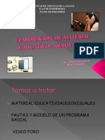 Elaboracion de Material Educativo Audiovisual PDF