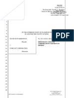 Washington State vs. Comcast - Motion To Dismiss